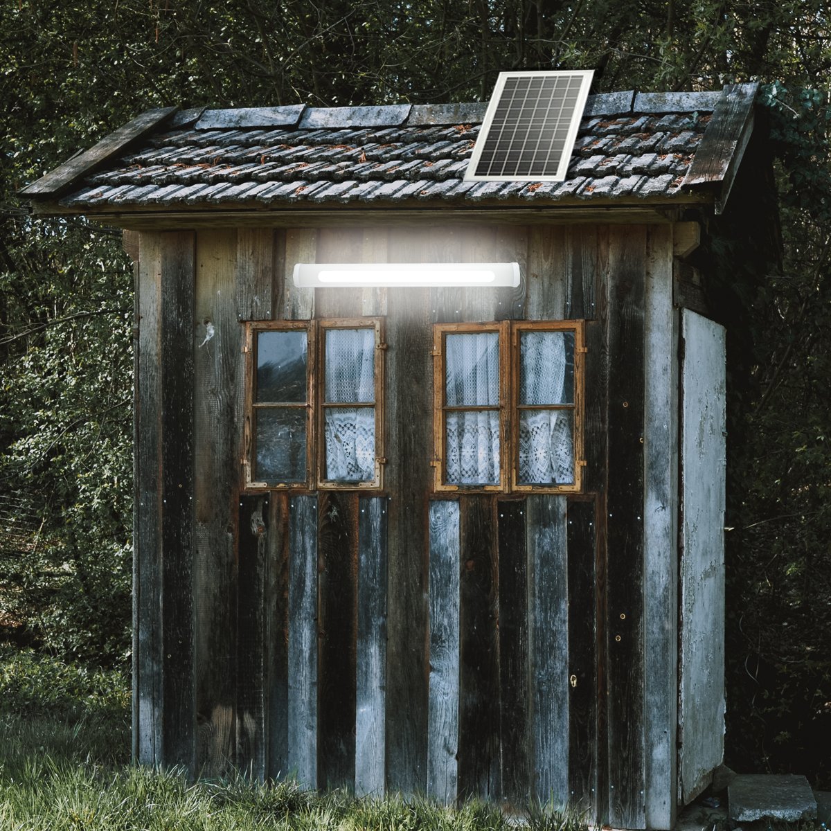 Lampa LED 300W, 6500K cu panou solar policristalin, telecomanda si acumulator 7200mAh IP20 Breckner Germany